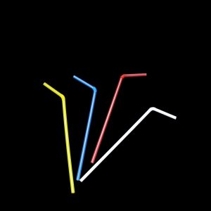 COLOUR BEND STRAW 6MM